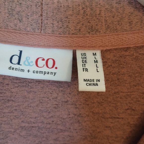 QVC Women's Heather Pink V Neck Long Cardigan Size M - Picture 3 of 8